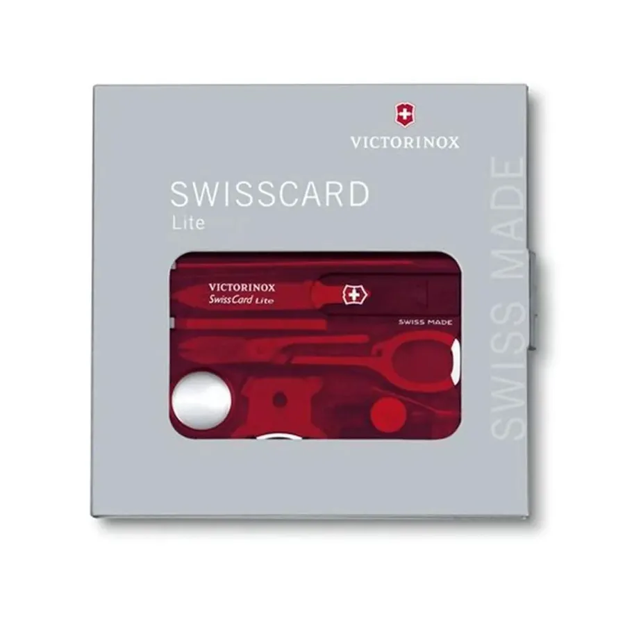 Canivete Victorinox Swiss Card Lite Vermelho Translúcido