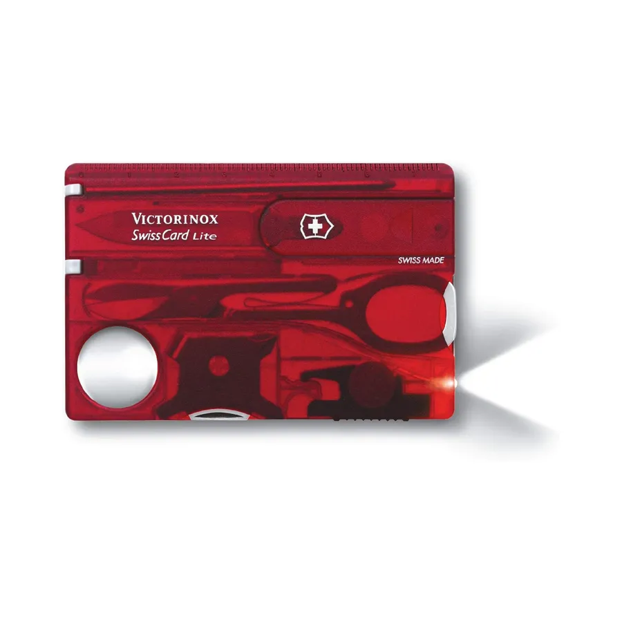 Canivete Victorinox Swiss Card Lite Vermelho Translúcido