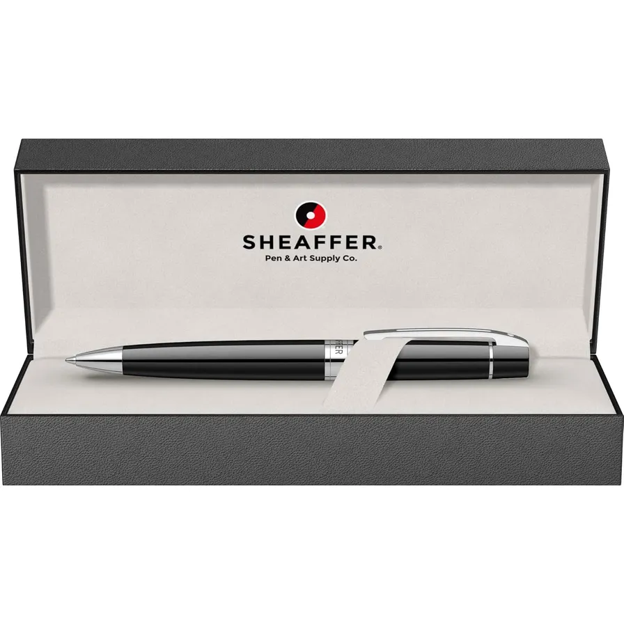 Caneta Sheaffer 300 – Preto Brilhante com Acabamento Cromado
