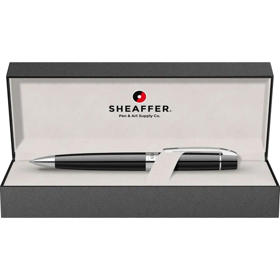 Caneta Sheaffer 300 – Glossy Black com Acabamento Cromado