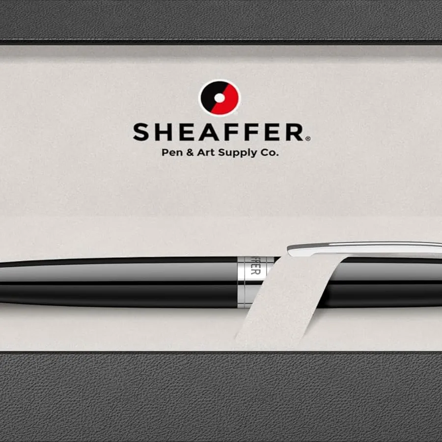 Caneta Sheaffer 300 – Glossy Black com Acabamento Cromado
