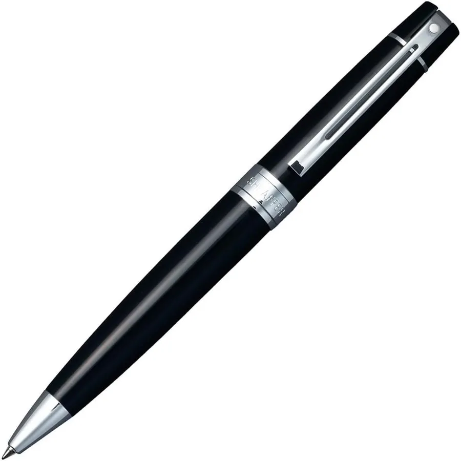 Caneta Sheaffer 300 – Glossy Black com Acabamento Cromado