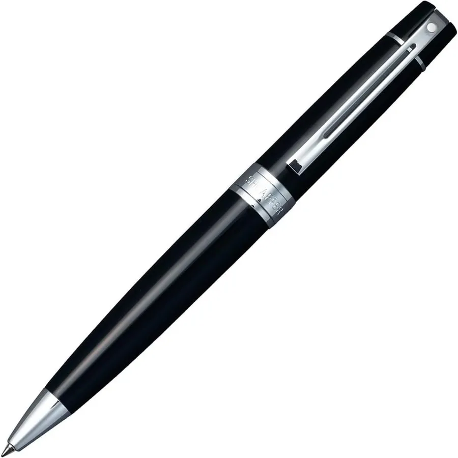 Caneta Sheaffer 300 – Glossy Black com Acabamento Cromado