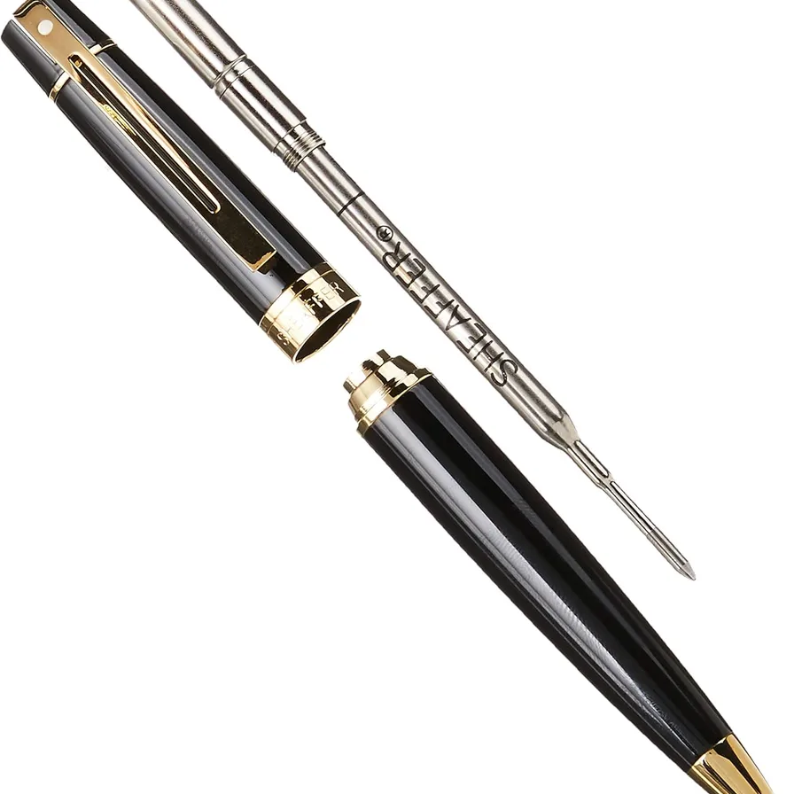 Caneta Sheaffer 300 – Preto Brilhante com Acabamento Dourado