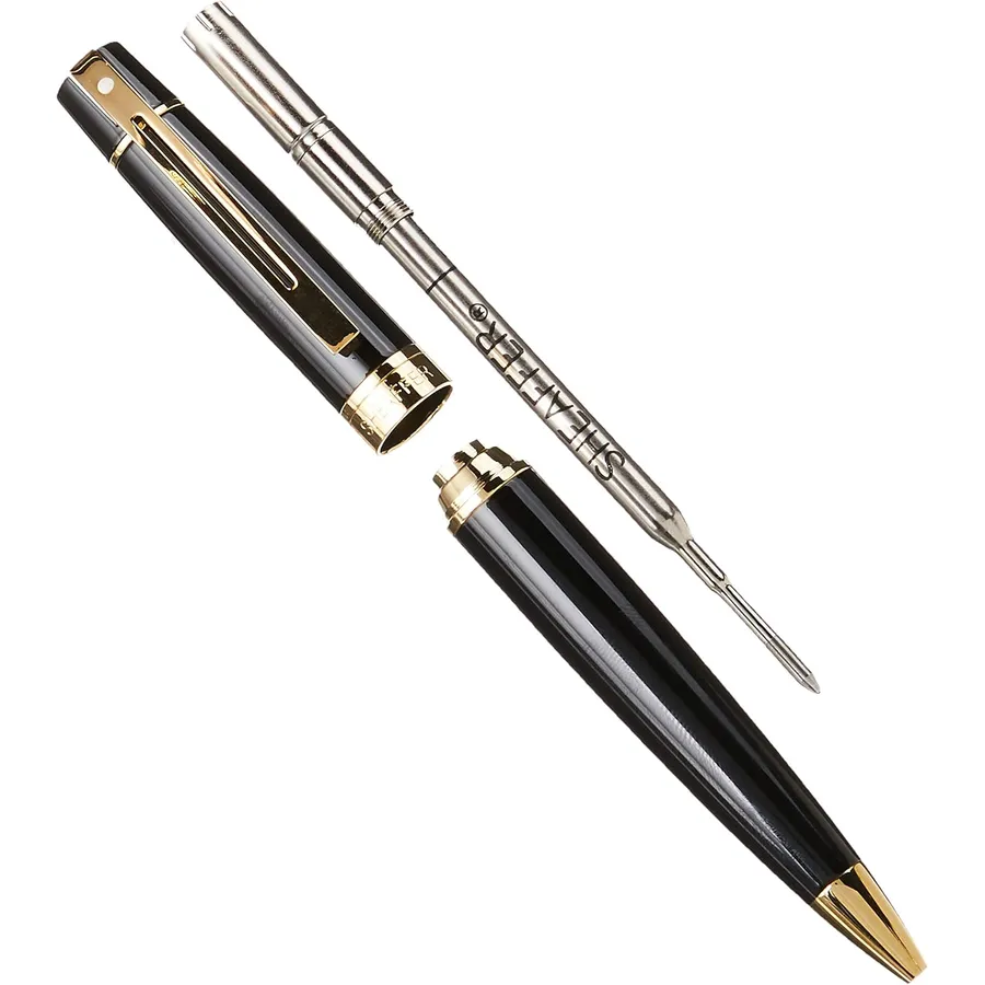 Caneta Sheaffer 300 – Glossy Black com Acabamento Dourado