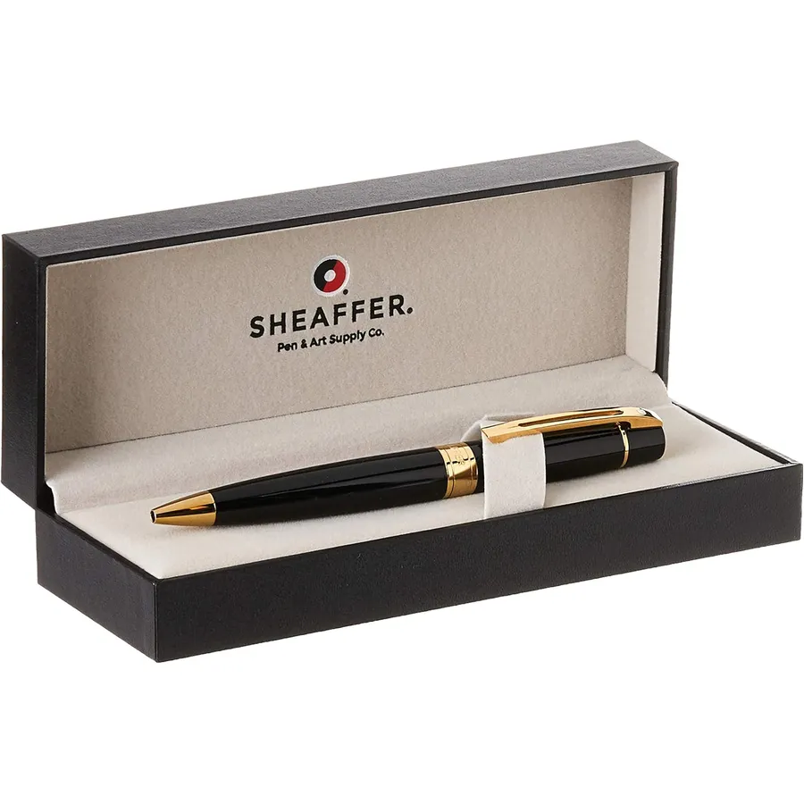 Caneta Sheaffer 300 – Glossy Black com Acabamento Dourado