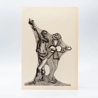 Gravura Clóvis Graciano nº 12 – Músico de Cordas e Chocalho - imagem 1