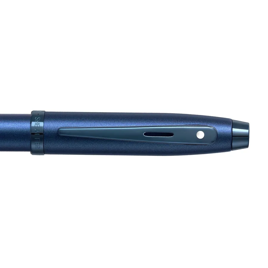 Caneta Sheaffer 100 Tinteiro – Azul Cetim com Acabamento PVD Azul