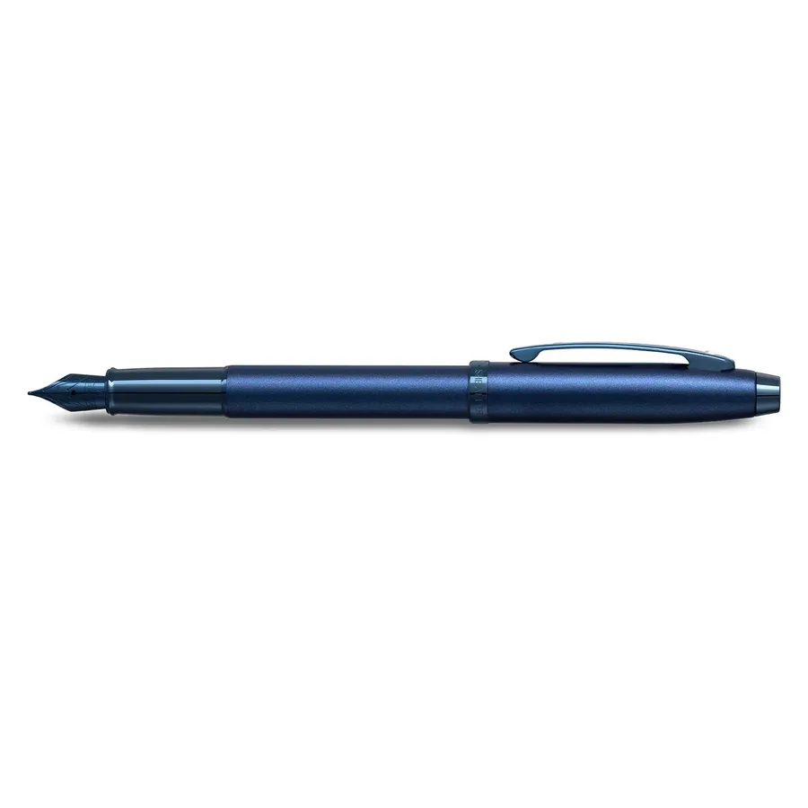 Caneta Sheaffer 100 Tinteiro – Azul Cetim com Acabamento PVD Azul
