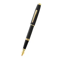 Caneta Cross Coventry Tinteiro – Preta com Acabamento Dourado - imagem 1