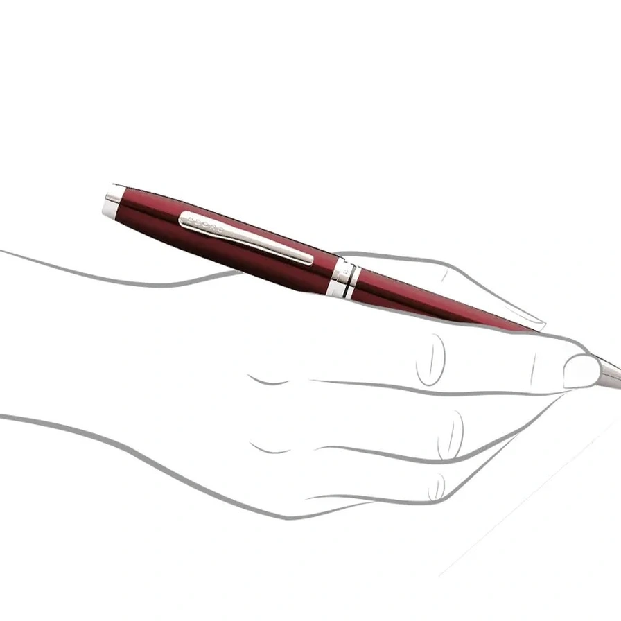 Caneta Cross Coventry Esferográfica – Vermelha com Acabamento Cromado