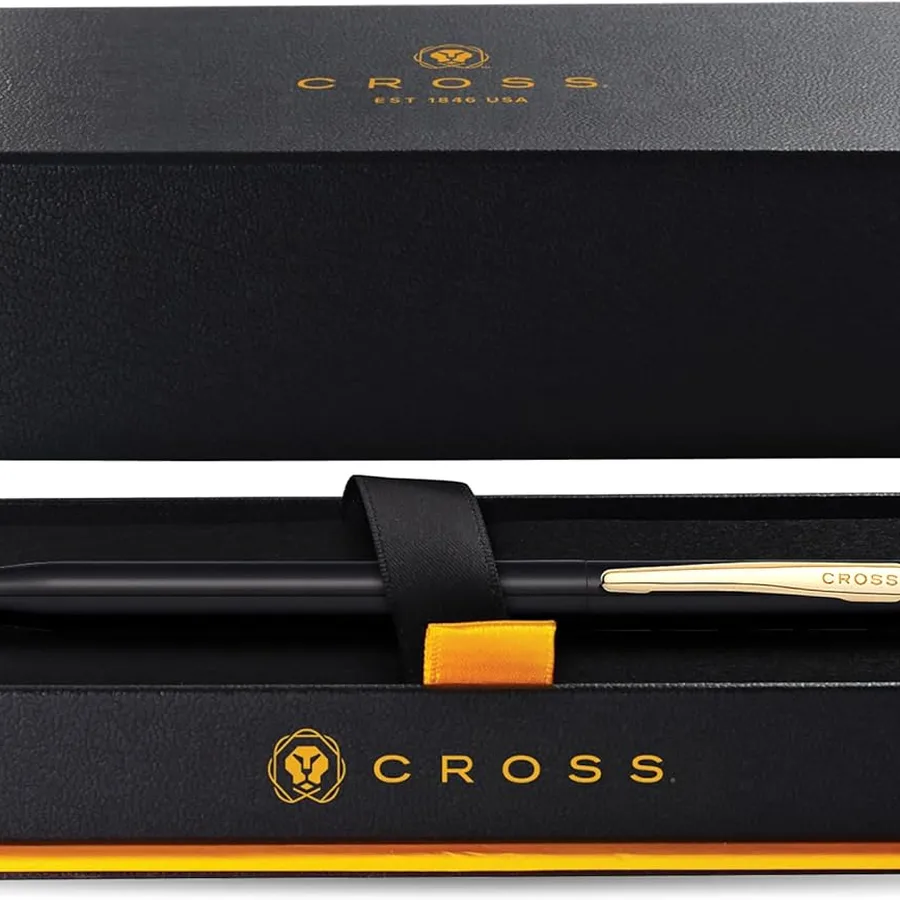 Caneta Cross Classic Century Esferográfica – Preta com Acabamento Dourado
