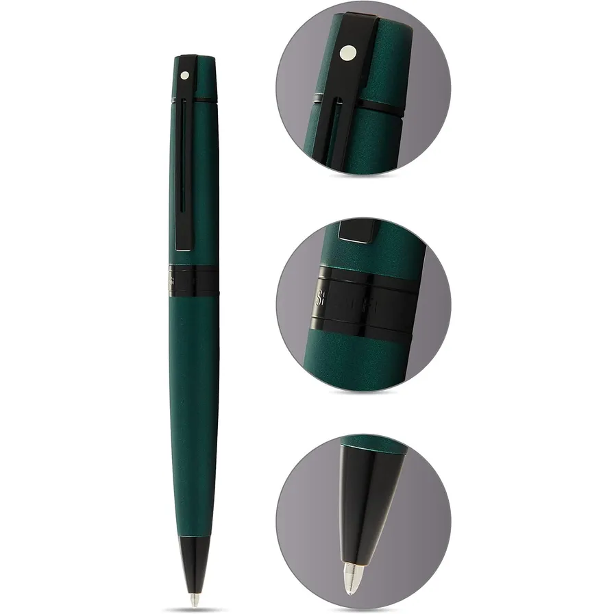 Caneta Sheaffer 300 Esferográfica – Verde Fosco com Acabamento Preto