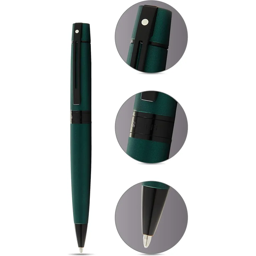 Caneta Sheaffer 300 Esferográfica – Verde Fosco com Acabamento Preto