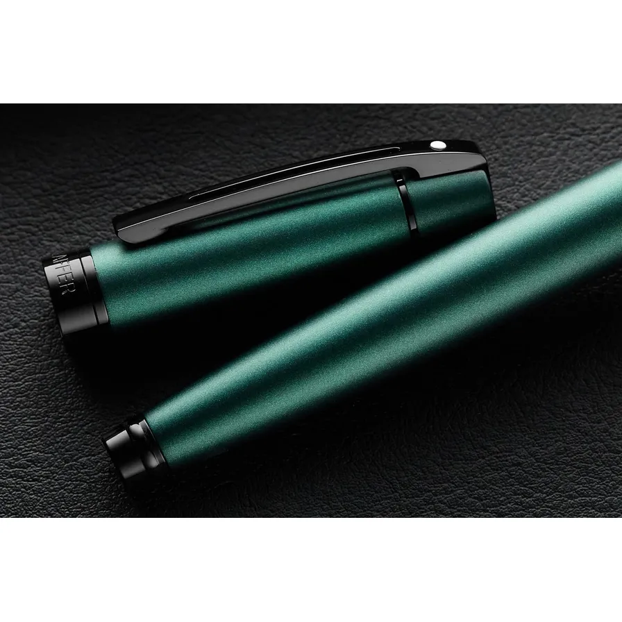 Caneta Sheaffer 300 Tinteiro – Verde Fosco com Acabamento Preto