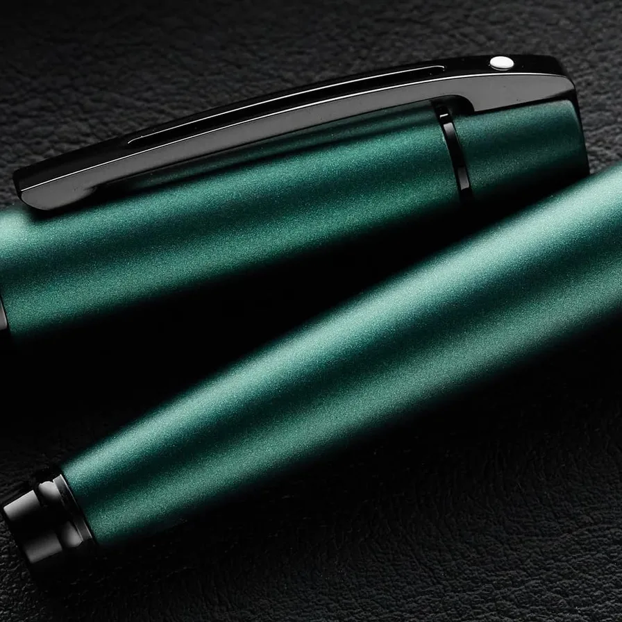 Caneta Sheaffer 300 Tinteiro – Verde Fosco com Acabamento Preto