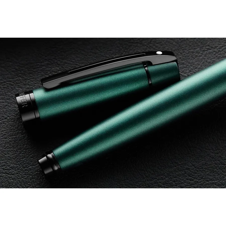 Caneta Sheaffer 300 Tinteiro – Verde Fosco com Acabamento Preto
