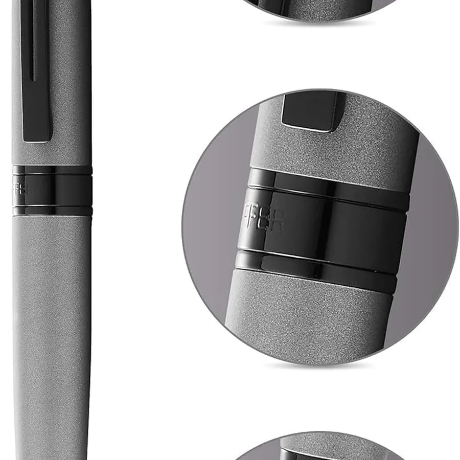 Caneta Sheaffer 300 Esferográfica – Cinza Fosco com Acabamento Cromado