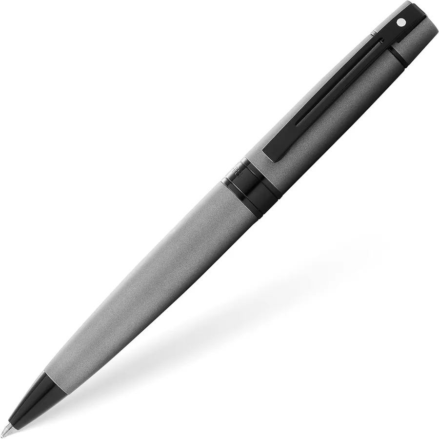 Caneta Sheaffer 300 Esferográfica – Cinza Fosco com Acabamento Cromado