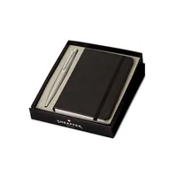 Kit Caneta Sheaffer VFM Esferográfica – Cinza Fosco + Caderno A6 Capa Preta - imagem 1