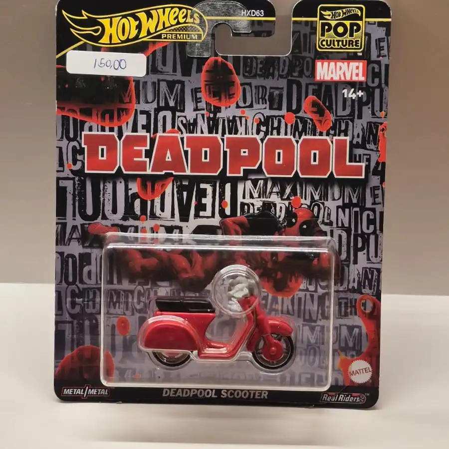 Hot Wheels Premium – Pop Culture MARVEL Deadpool Scooter – Real Riders