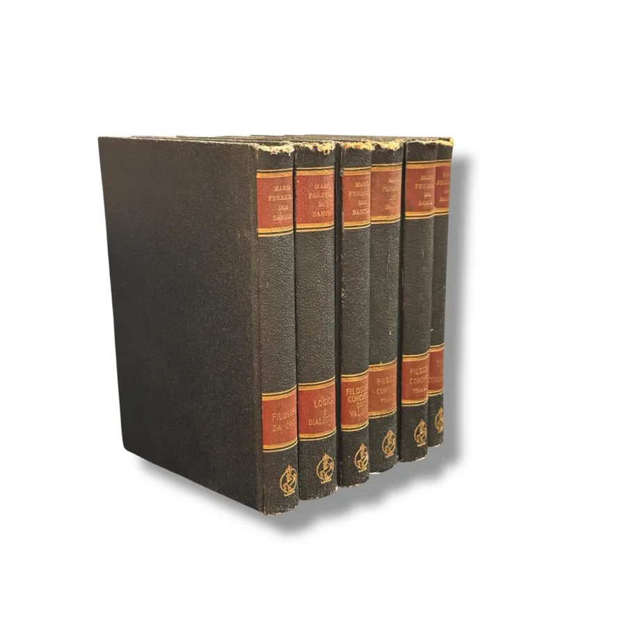 Livro Filosofia Concreta — Tomo I + Tomo II — Mário Ferreira dos Santos (Editora Logos, 1959) — Capa dura — Venda em conjunto