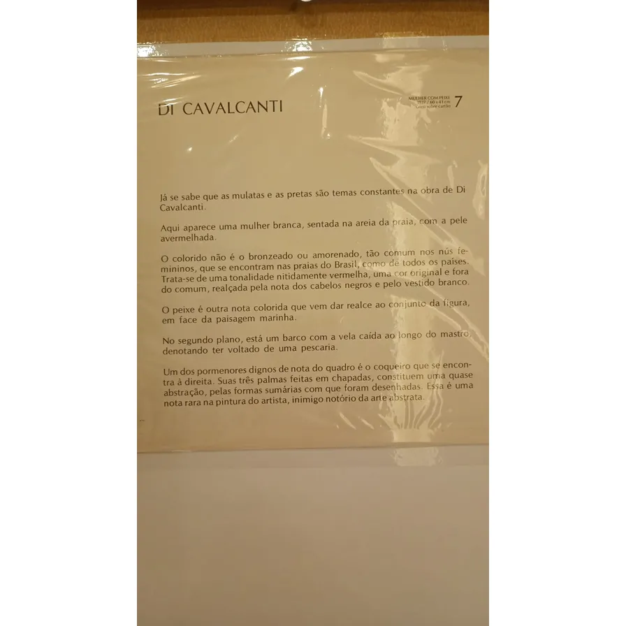 Gravura Di Cavalcanti — Mulher com Peixe (título atribuído), anos 1980 — reprodução da composição de 1922