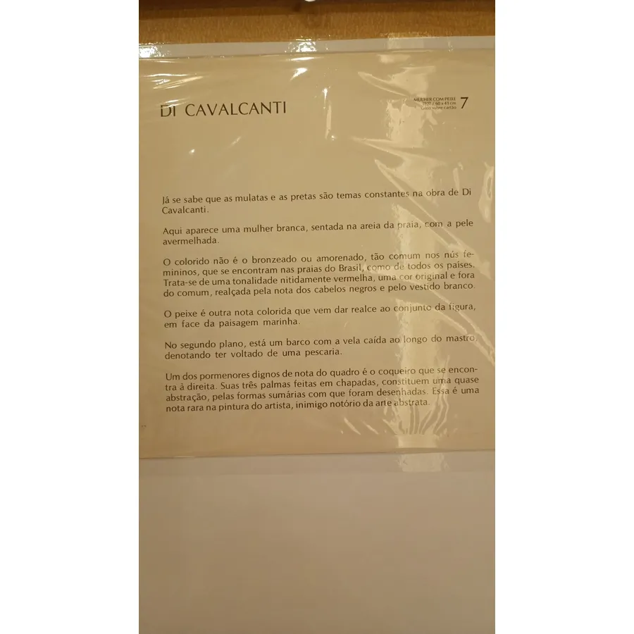 Gravura Di Cavalcanti — Mulher com Peixe (título atribuído), anos 1980 — reprodução da composição de 1922