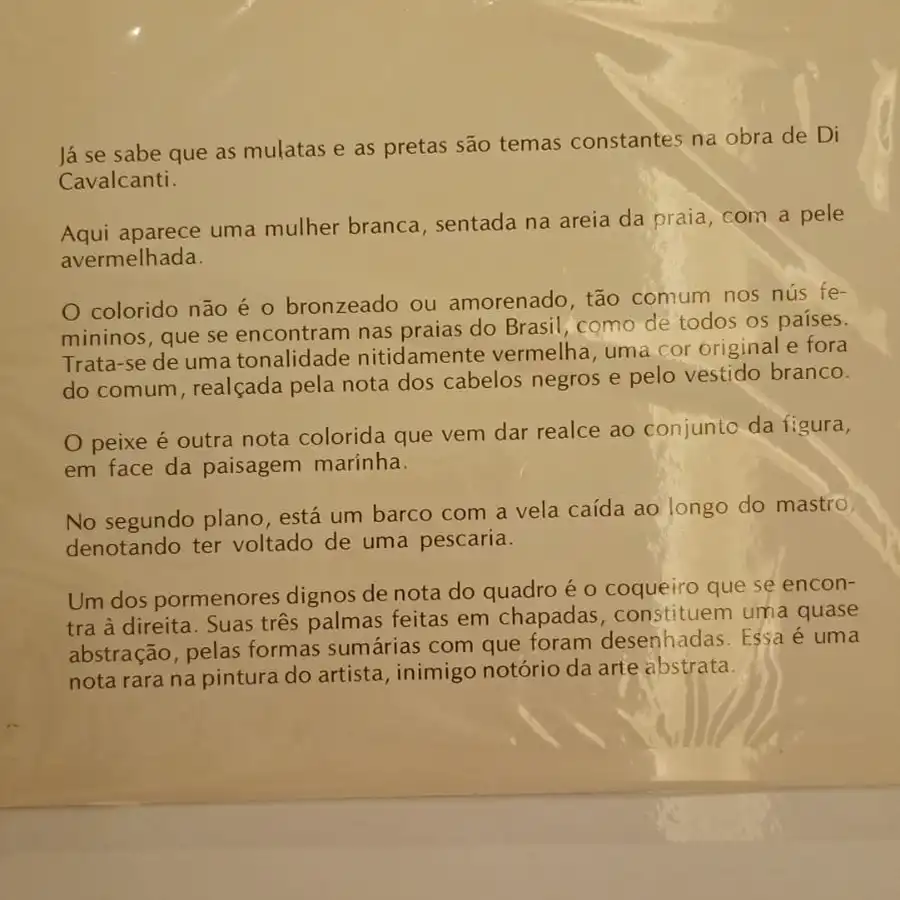 Gravura Di Cavalcanti — Mulher com Peixe (título atribuído), anos 1980 — reprodução da composição de 1922
