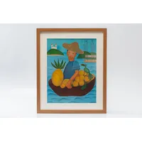 Gravura Tarsila do Amaral — Vendedor de Frutas, anos 1980 — reprodução da obra de 1925 - imagem 1