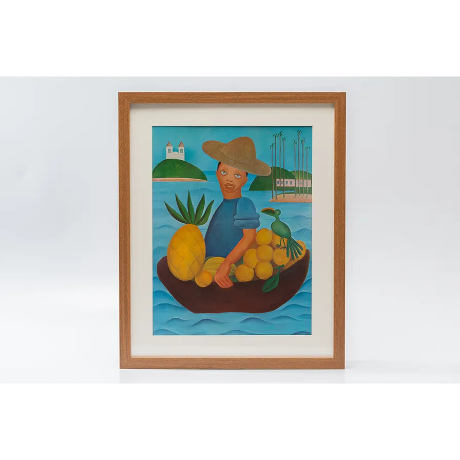Gravura Tarsila do Amaral — Vendedor de Frutas, anos 1980 — reprodução da obra de 1925