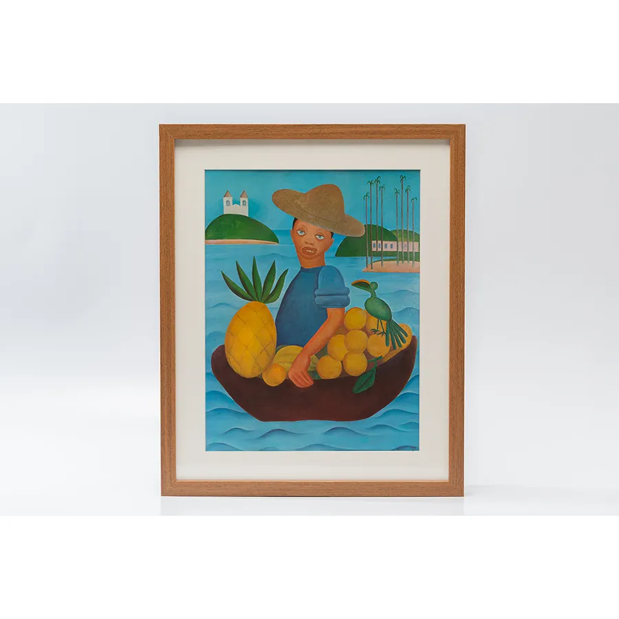 Gravura Tarsila do Amaral — Vendedor de Frutas, anos 1980 — reprodução da obra de 1925