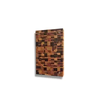 Tábua de Churrasco End Grain – Marchetaria Fragmentada em Marfim, Pau-Ferro e Ipê-Roxo - imagem 3