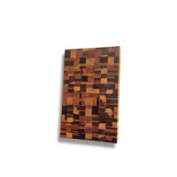 Tábua de Churrasco End Grain – Marchetaria Fragmentada em Marfim, Pau-Ferro e Ipê-Roxo - imagem 2