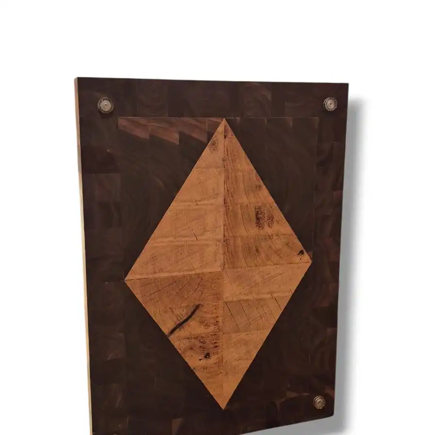 Tábua Bandeira do Brasil em Marchetaria (Marfim, Ipê-roxo e Roxinho) – 51×37 cm