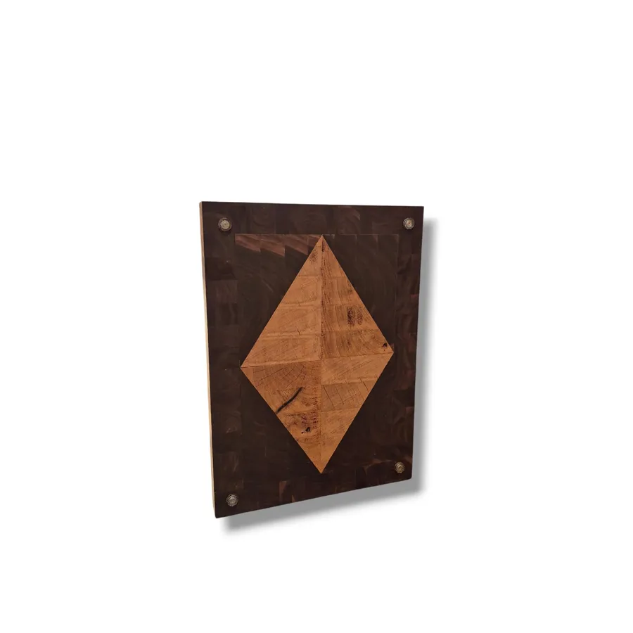 Tábua Bandeira do Brasil em Marchetaria (Marfim, Ipê-roxo e Roxinho) – 51×37 cm