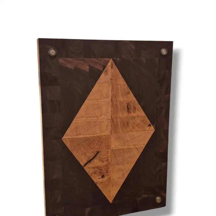 Tábua Bandeira do Brasil em Marchetaria (Marfim, Ipê-roxo e Roxinho) – 51×37 cm