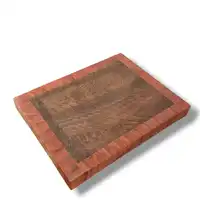 Tábua End Grain “Moldura Duo” — Ipê-roxo & Pau-ferro (36×28×4,5 cm) - imagem 1