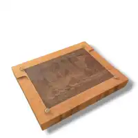 Tábua End Grain Marfim & Ipê-Roxo — Moldura Clássica (35 × 27,5 × 4 cm) - imagem 2