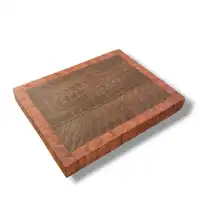 Tábua End Grain “Moldura” — Ipê-roxo e Pau-ferro (42,5 × 32,5 × 4 cm) - imagem 1