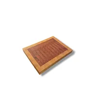 Tábua de Corte End Grain Marfim e Pau-Ferro – Moldura Clara (36,5×29 cm) - imagem 1