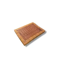 Tábua de Corte End Grain Marfim e Pau-Ferro – Moldura Clara (36,5×29 cm) - imagem 2