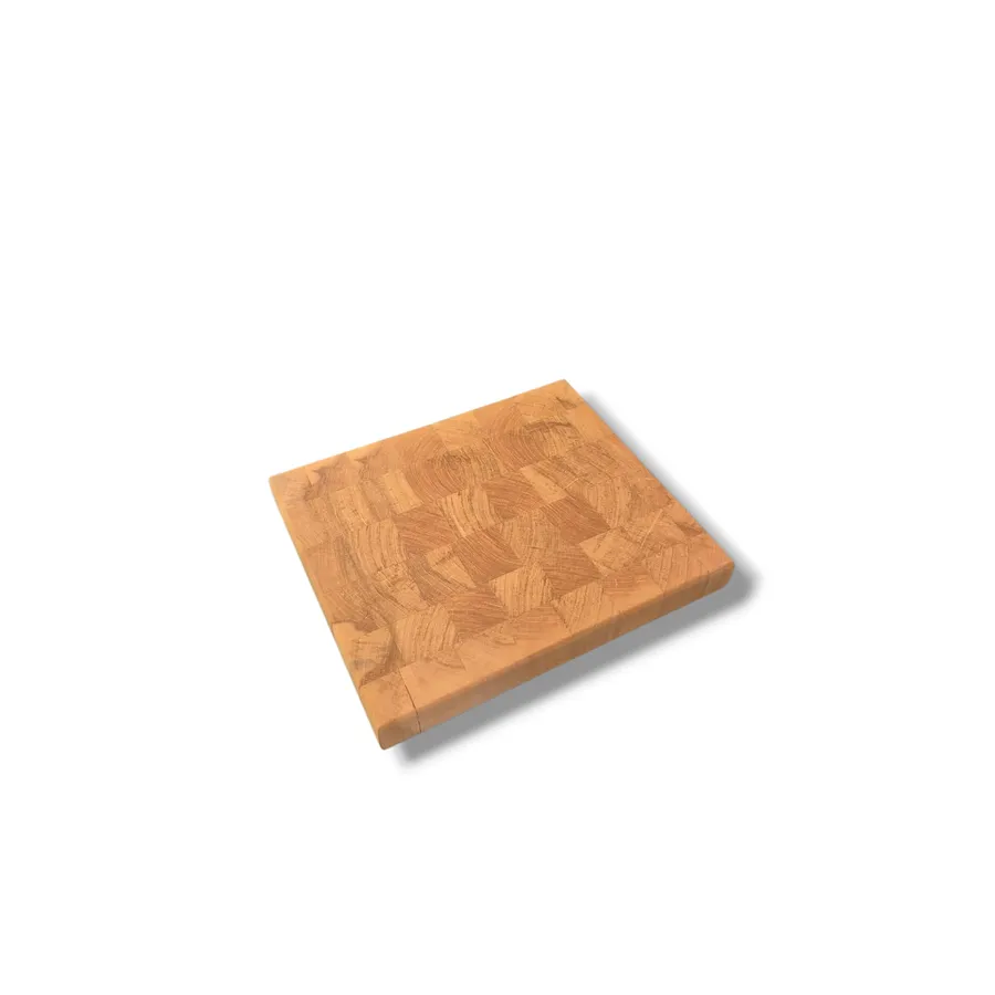 Tábua de Corte End Grain em Marfim — 28 x 23,5 x 3,5 cm