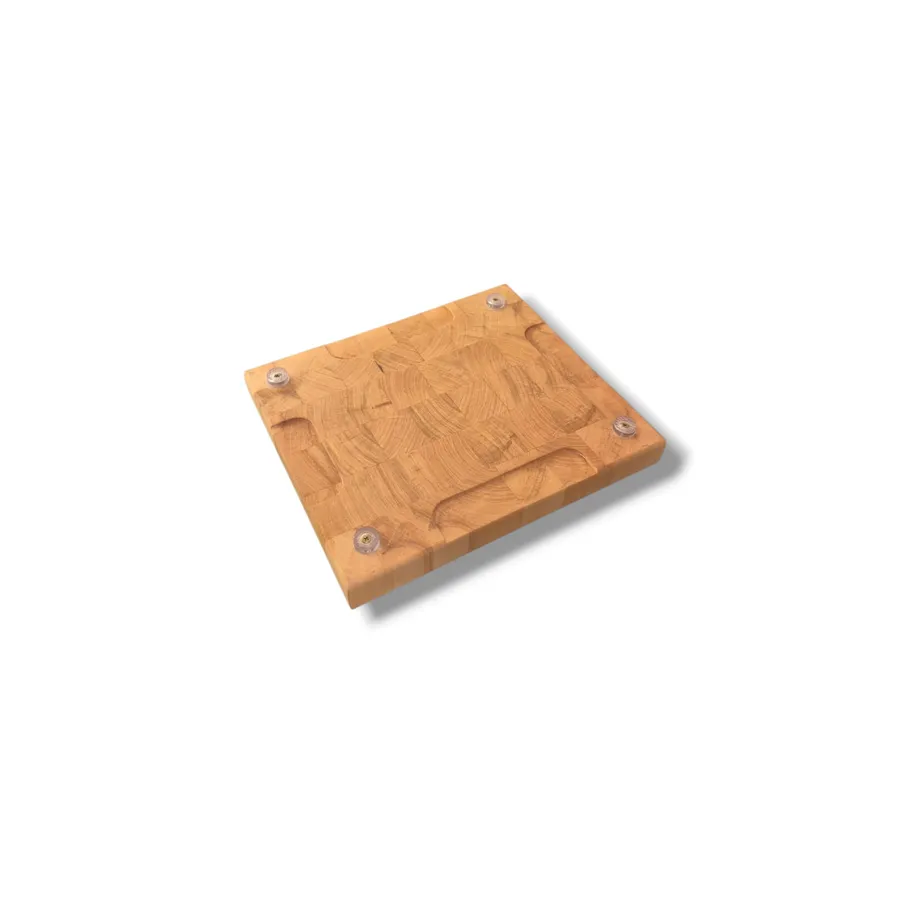 Tábua de Corte End Grain em Marfim — 28 x 23,5 x 3,5 cm