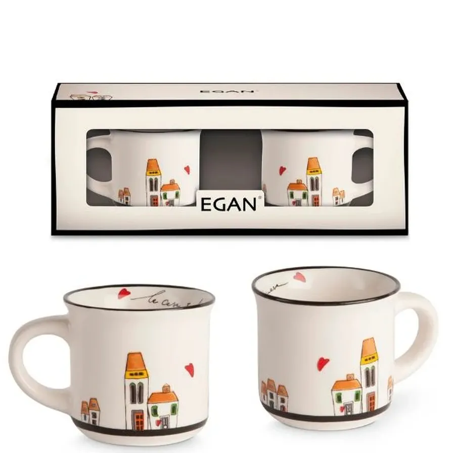 Conjunto com 2 Xícaras para Café Expresso 80ml — Le Casette Egan