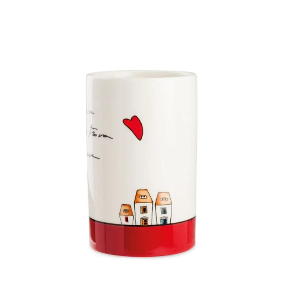 Porta-Utensílios em Cerâmica Vermelho 10 × 16 cm — Le Casette Egan