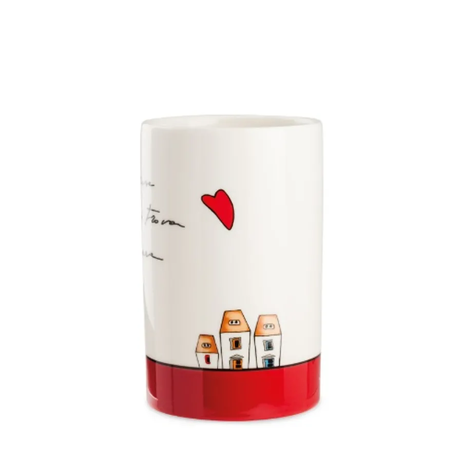 Porta-Utensílios em Cerâmica Vermelho 10 × 16 cm — Le Casette Egan