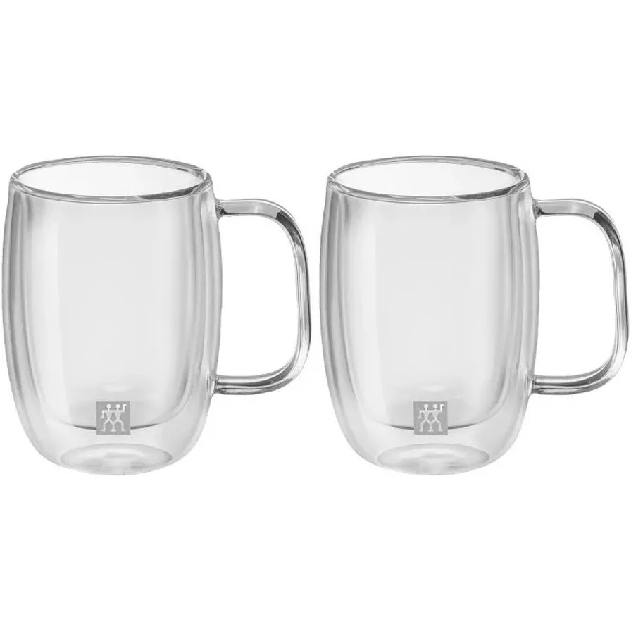 Jogo com 2 Canecas de Vidro de Parede Dupla para Café 355 ml (com Alça) – Sorrento | ZWILLING