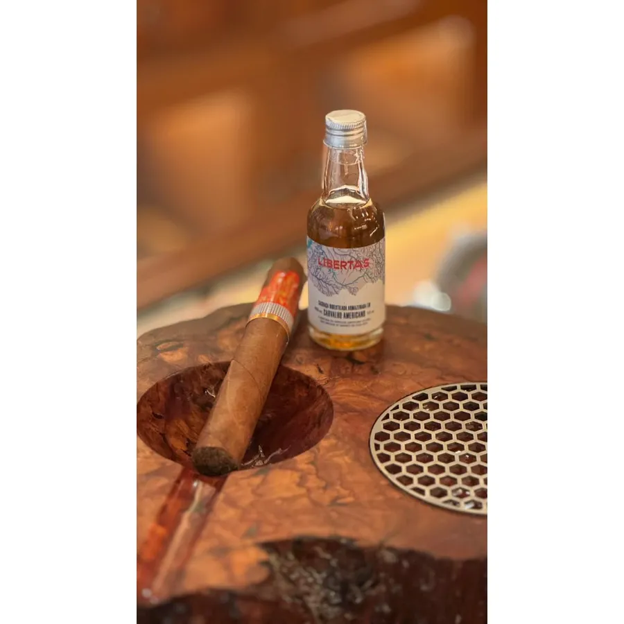 Kit Harmonização — Cachaça Lamas Carvalho Americano + Charuto Perceverancia Cañonazo Tradicional