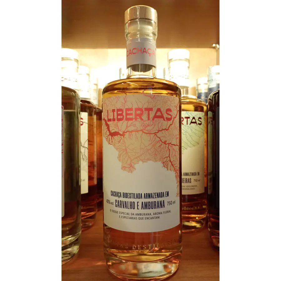 CACHAÇA LIBERTAS CA E AMBURANA 750ML
